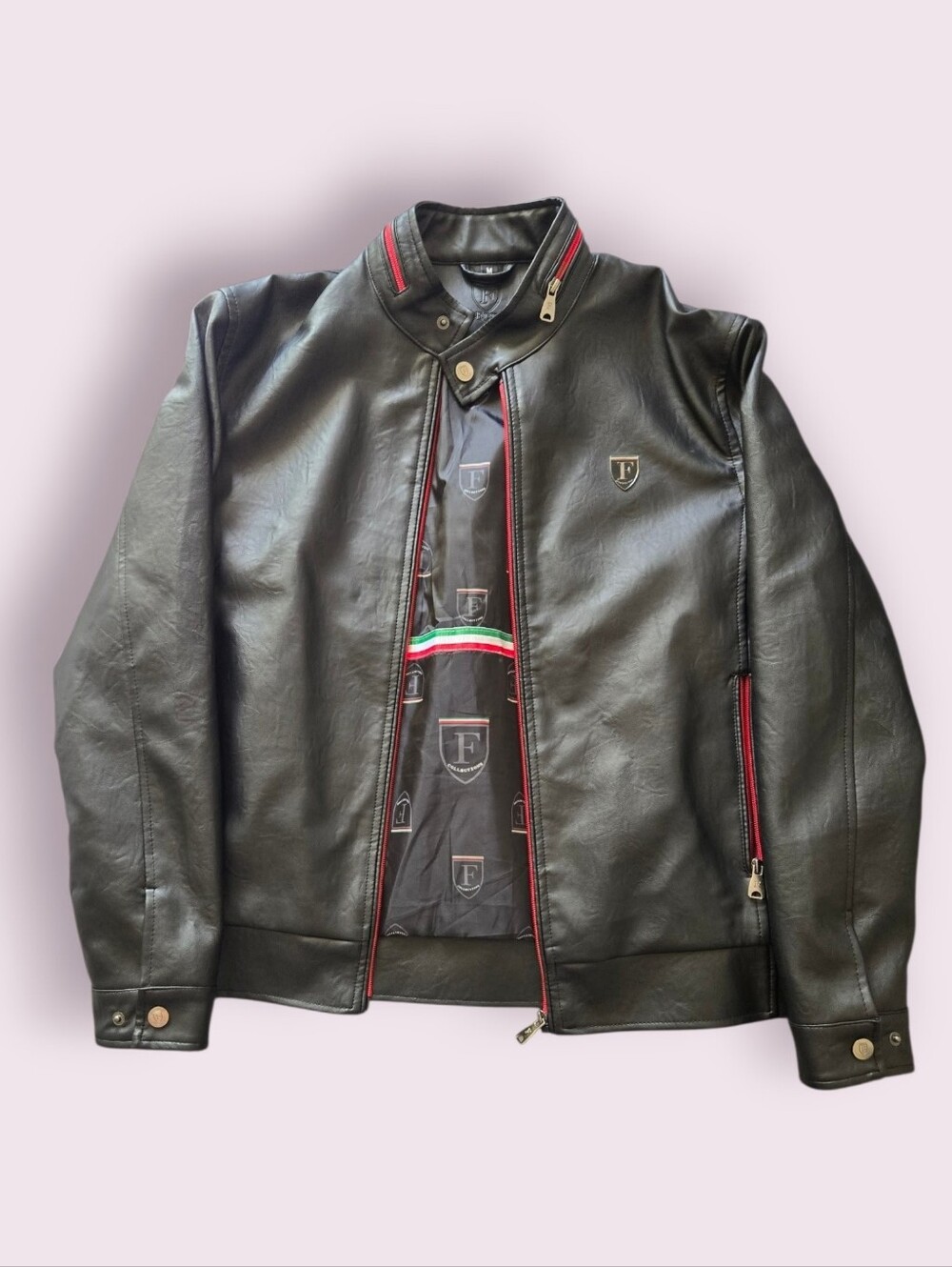 F Collections faux leather jacket